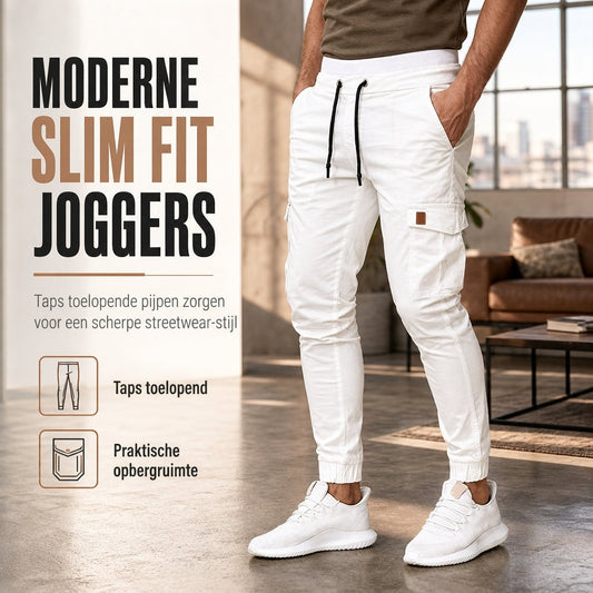 👖📢📢50% korting!!!🎉😍Casual effen gekleurde cargo joggingbroek voor heren