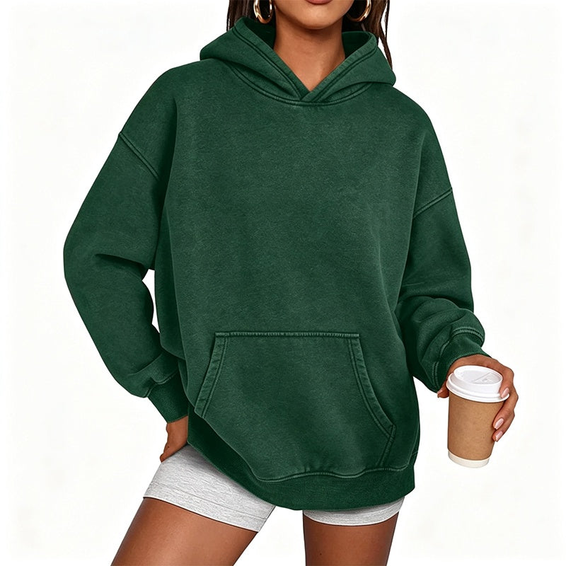 🔥 Streetwear Favoriet ✨ Unisex Oversized Hoodie met Acid-Wash Look – Casual, Comfortabel & Trendy 🖤