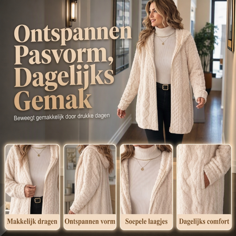 💋Geniet van een 30-daags probleemloos retourbeleid!✅️Warm Gebreid Teddy Vest met Kabelstructuur
