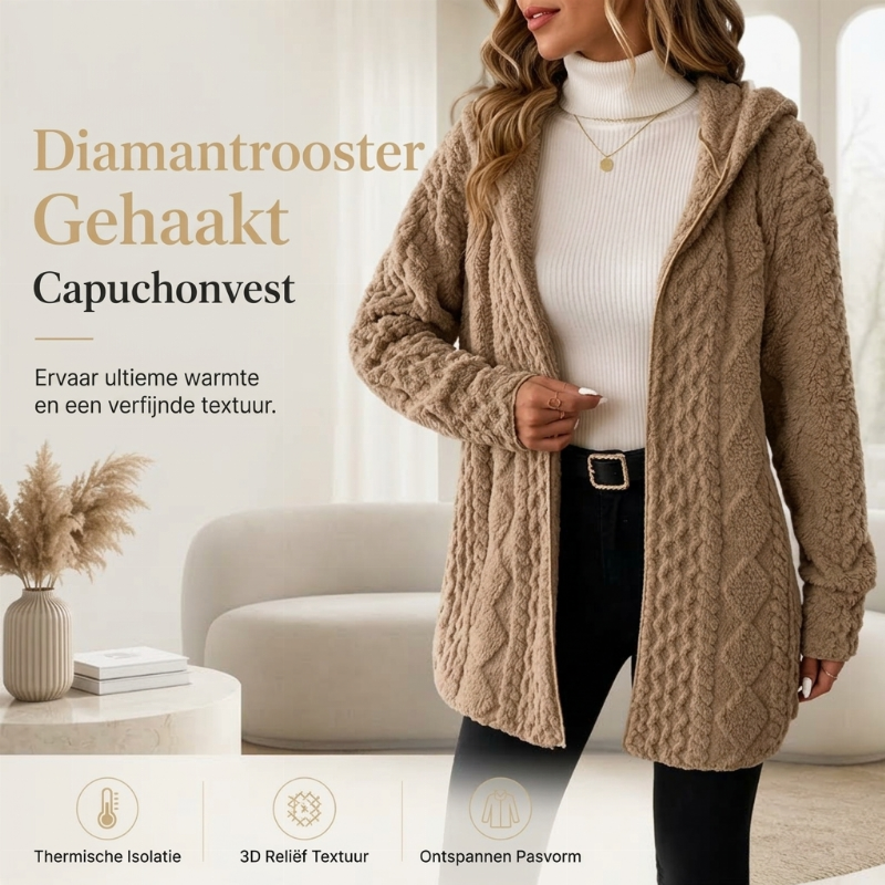 💋Geniet van een 30-daags probleemloos retourbeleid!✅️Warm Gebreid Teddy Vest met Kabelstructuur