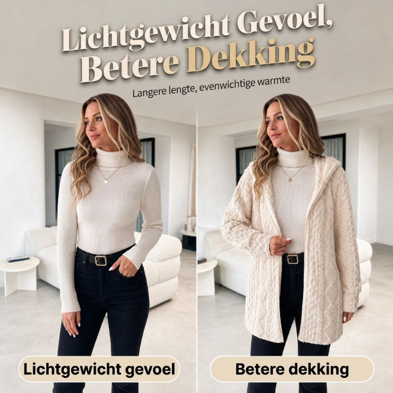 💋Geniet van een 30-daags probleemloos retourbeleid!✅️Warm Gebreid Teddy Vest met Kabelstructuur