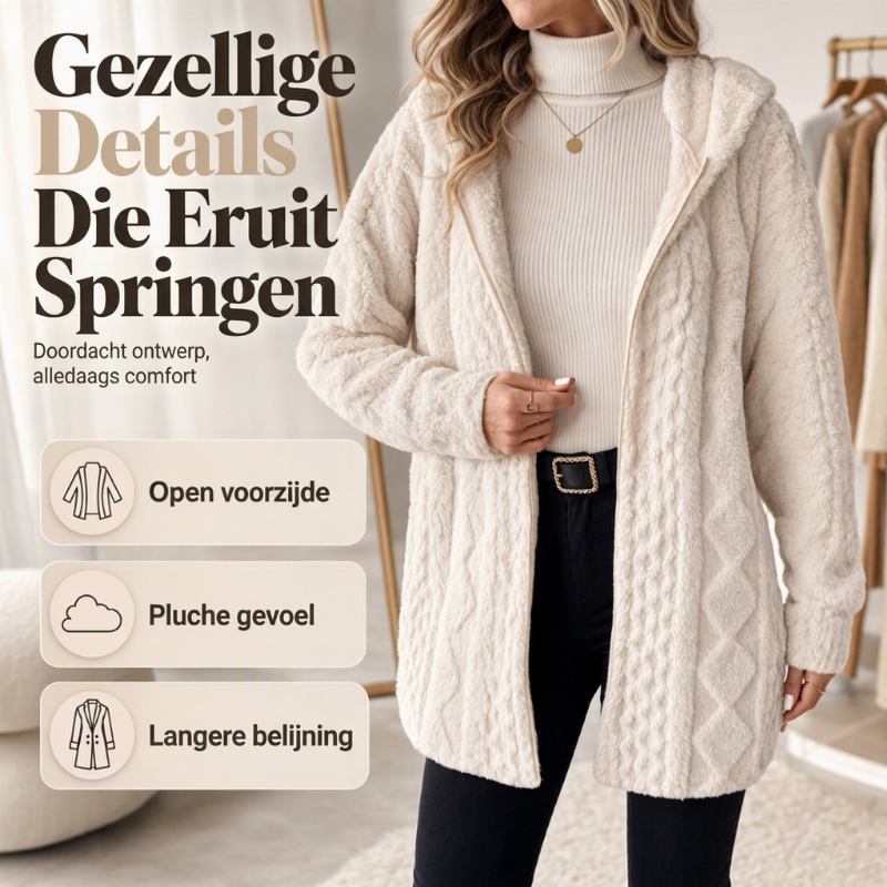 💋Geniet van een 30-daags probleemloos retourbeleid!✅️Warm Gebreid Teddy Vest met Kabelstructuur
