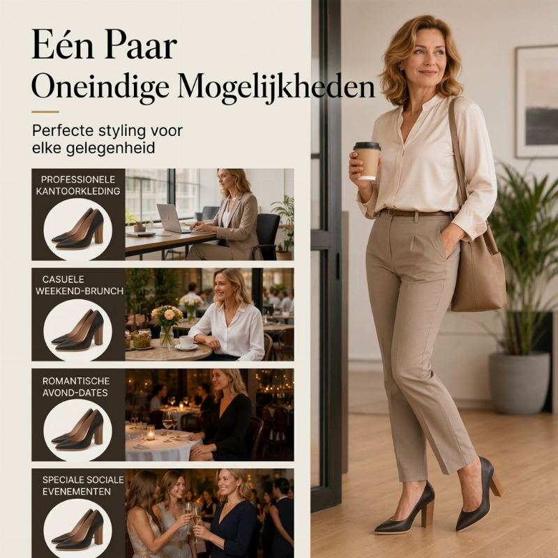 ✨ Exclusieve Deal 👠 Dames Pumps met Puntige Neus & Hoge Blokhak 💎 Elegante Schoenen voor Een Chique Look