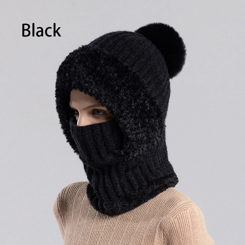 ❄️ Winter Deal ✨ Dames Gebreide 3-in-1 Muts Sjaal Masker – Warme Gezichtsbedekking voor Koude Dagen
