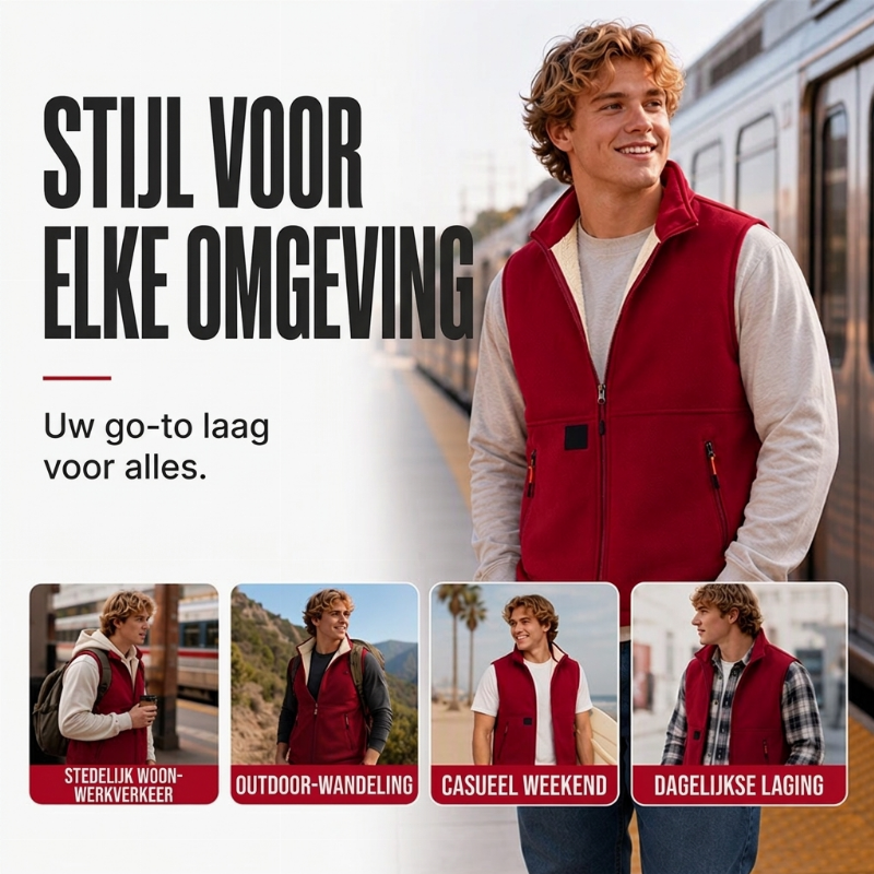 💋Geniet van een 30-daags probleemloos retourbeleid!✅️Unisex Winter Vest met Pluche Voering voor Warmte