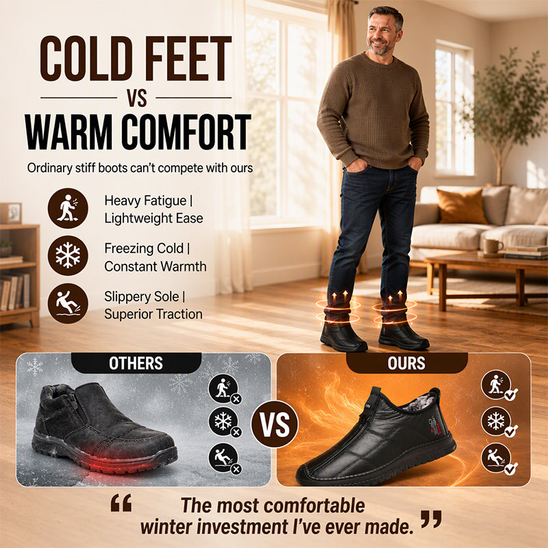 🔥Populair product ！✨Antislip wandelschoenen voor heren met pluche voering