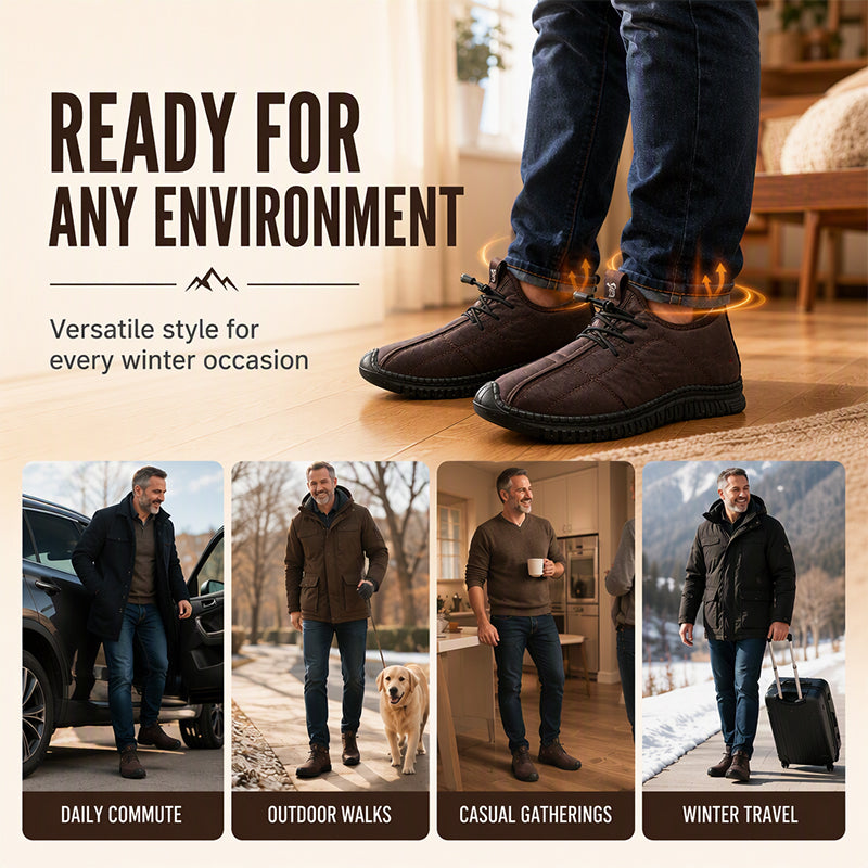 🔥Populair product ！✨Antislip wandelschoenen voor heren met pluche voering