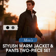 🔥Gratis verzending✈️Stijlvolle Warme Heren 2-Delige Set – Jas & Broek Set voor Comfortabele Casual Winterlooks