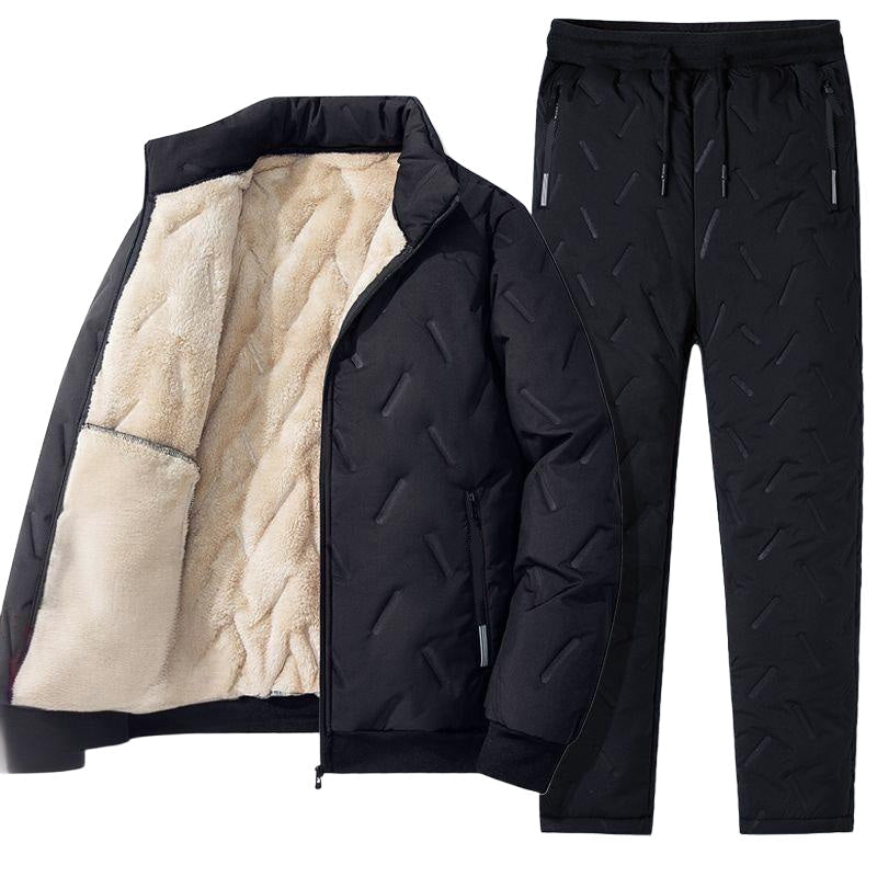 🔥Gratis verzending✈️Stijlvolle Warme Heren 2-Delige Set – Jas & Broek Set voor Comfortabele Casual Winterlooks