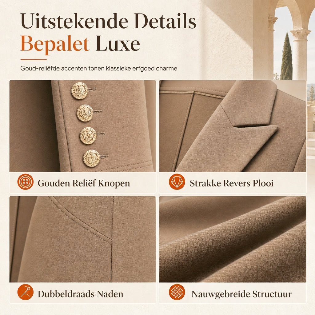 🔥Populair product ！✨Elegante Lange Gebreide Jas met Dubbele Knoopsluiting