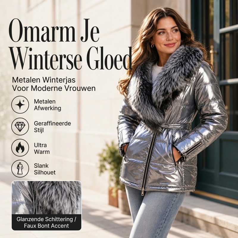 ❄️ Winter Collectie 🧥 Damesjack met Warme Voering & Imitatiebontkraag – Elegant, Comfortabel en Perfect voor Koude Dagen