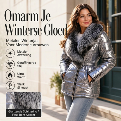 ❄️ Winter Collectie 🧥 Damesjack met Warme Voering & Imitatiebontkraag – Elegant, Comfortabel en Perfect voor Koude Dagen