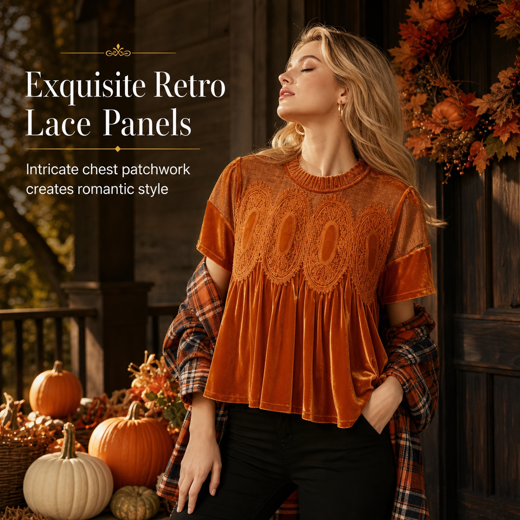 📢📢50% korting!!!🎉✨✨Effen damesshirt met korte mouwen en een kraag met ruches