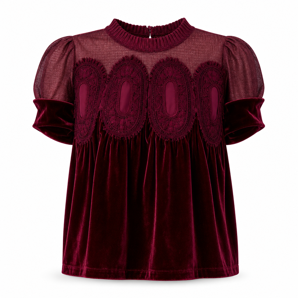 📢📢50% korting!!!🎉✨✨Effen damesshirt met korte mouwen en een kraag met ruches