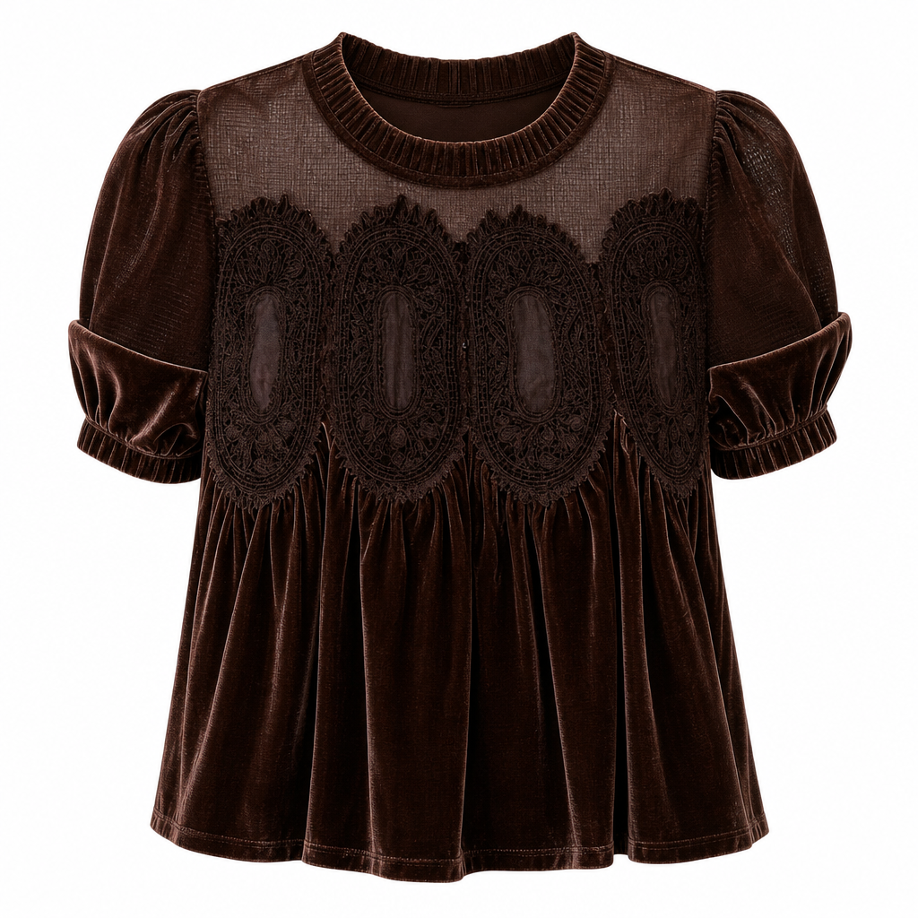 📢📢50% korting!!!🎉✨✨Effen damesshirt met korte mouwen en een kraag met ruches