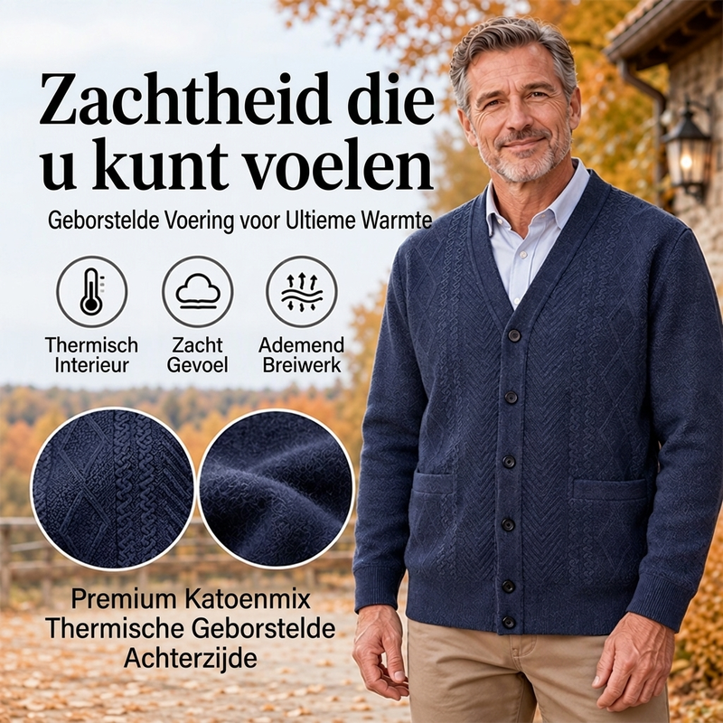 😍Koop meer, bespaar meer!🌸Klassiek thermisch vest voor heren | Klassiek model ❄️ Winterwarmte