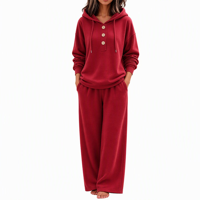 ✨ Nieuwe Collectie 🤍 Dames Hoodie & Lounge Broek Set – Comfortabele Pasvorm, Casual Stijl en Perfect voor Ontspannen Dagen