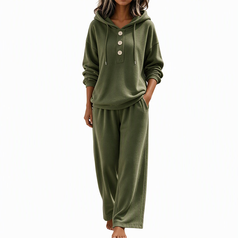 ✨ Nieuwe Collectie 🤍 Dames Hoodie & Lounge Broek Set – Comfortabele Pasvorm, Casual Stijl en Perfect voor Ontspannen Dagen