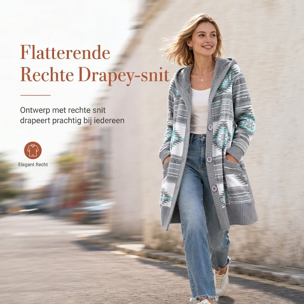 🔥Gratis verzending✈️50% korting🔥Halflange gebreide hoodie voor dames, met katoenen voering