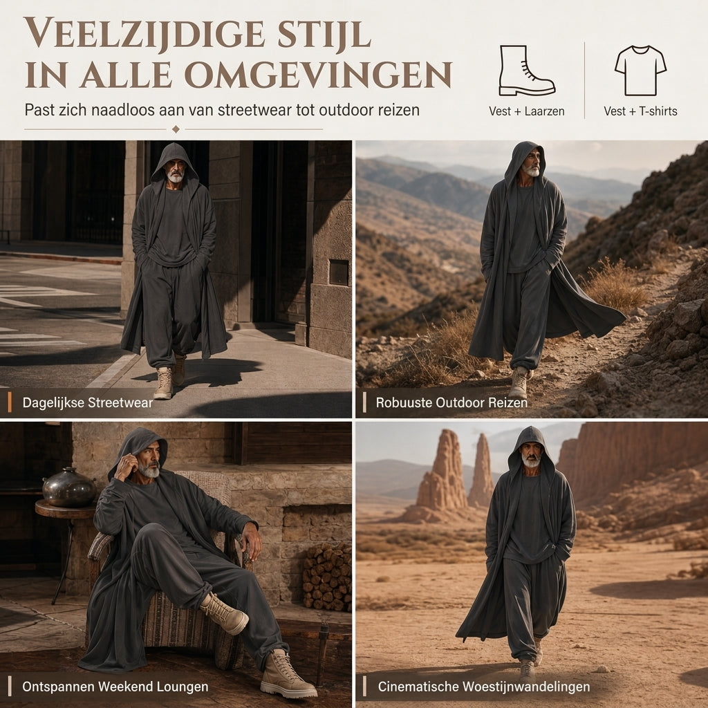 🔥Gratis verzending✈️3-delige Lange Broek Set met Basislaag Top en Lange Broek