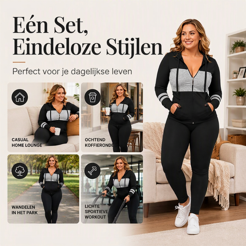 🔥Gratis verzending✈️Dames Hoodie & Broek 2-Delige Set