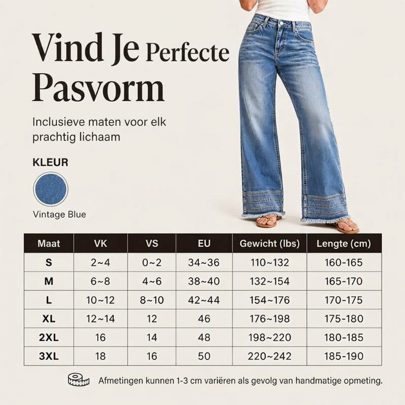 ✨ Trend Alert 👖 Vintage Damesjeans met Wijde Pijpen & Rafelzoom – Tijdloze Denimstijl en een Relaxte Pasvorm 🤎