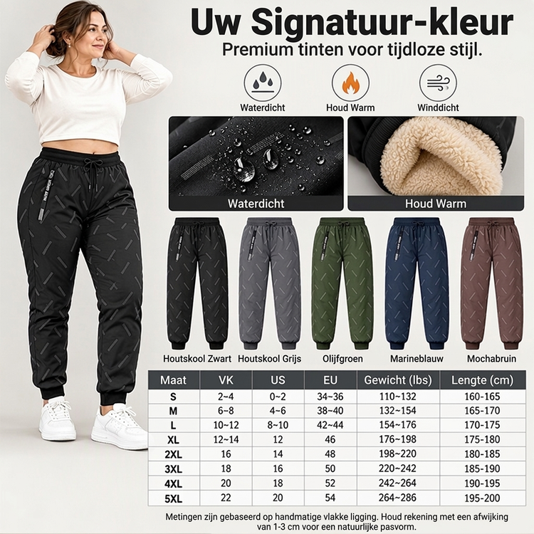 ❄️ 50% KORTING 🔥 Dames Waterbestendige Winterbroek met Sherpavoering – Warm, Comfortabel & Ideaal voor Koude Dagen ✨