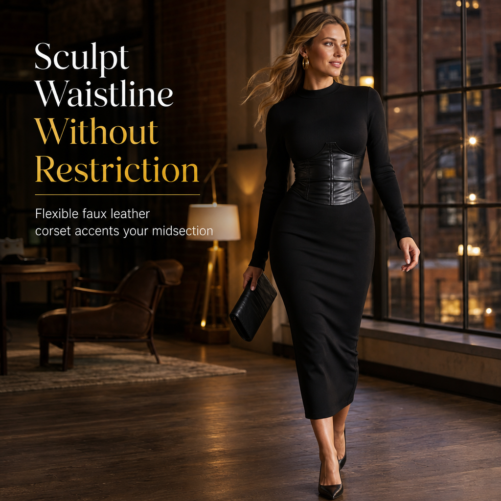 🔥Gratis verzending✈️Gecontourde taille, elegante rondingen – Geribbelde bodycon-jurk voor dames ✨