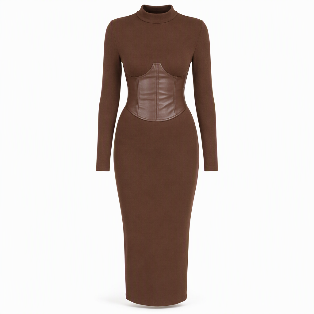 🔥Gratis verzending✈️Gecontourde taille, elegante rondingen – Geribbelde bodycon-jurk voor dames ✨