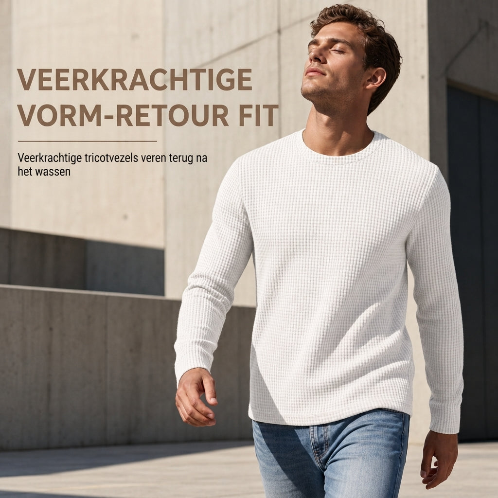 🔥Opruimingsuitverkoop💪Casual slim-fit herensweatshirt met ronde hals en lange mouwen