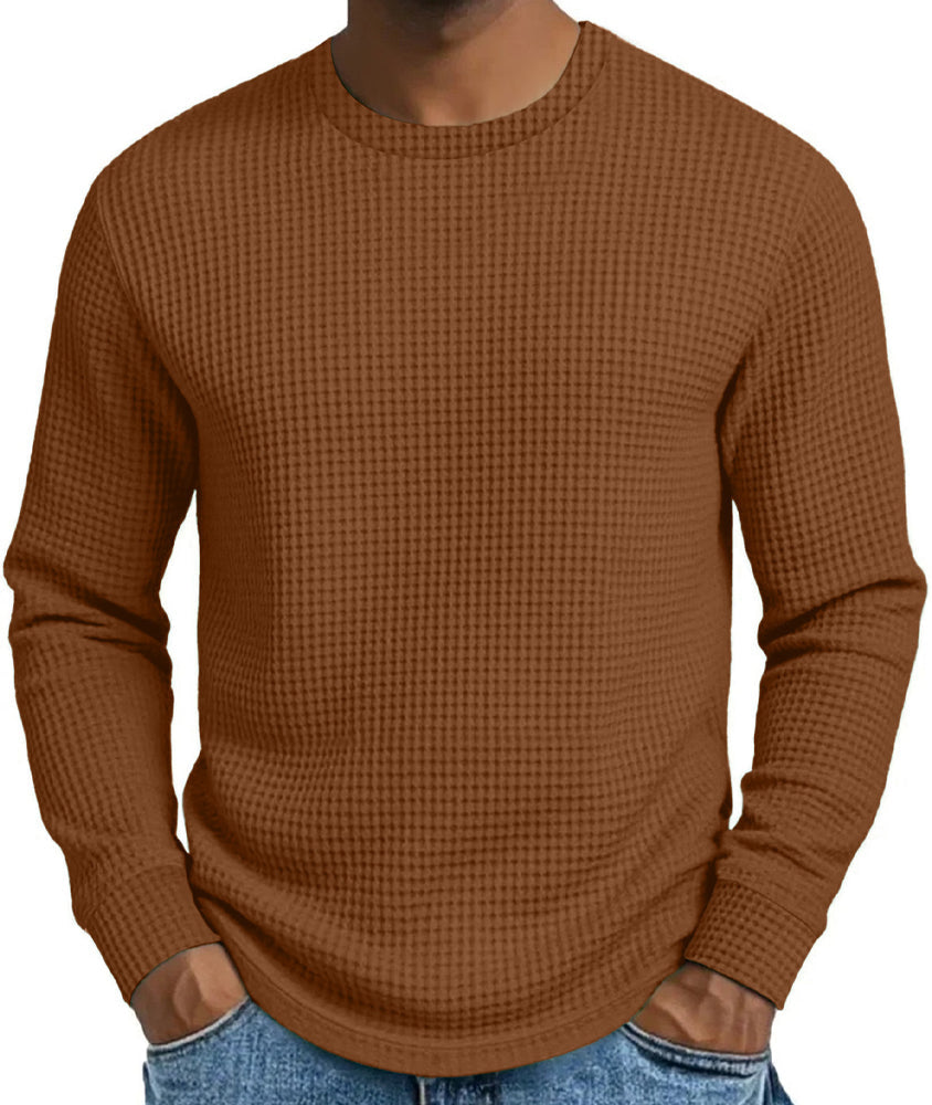 🔥Opruimingsuitverkoop💪Casual slim-fit herensweatshirt met ronde hals en lange mouwen