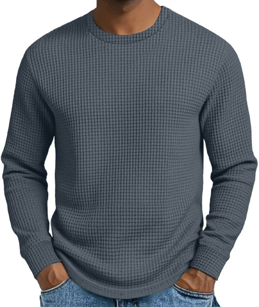 🔥Opruimingsuitverkoop💪Casual slim-fit herensweatshirt met ronde hals en lange mouwen