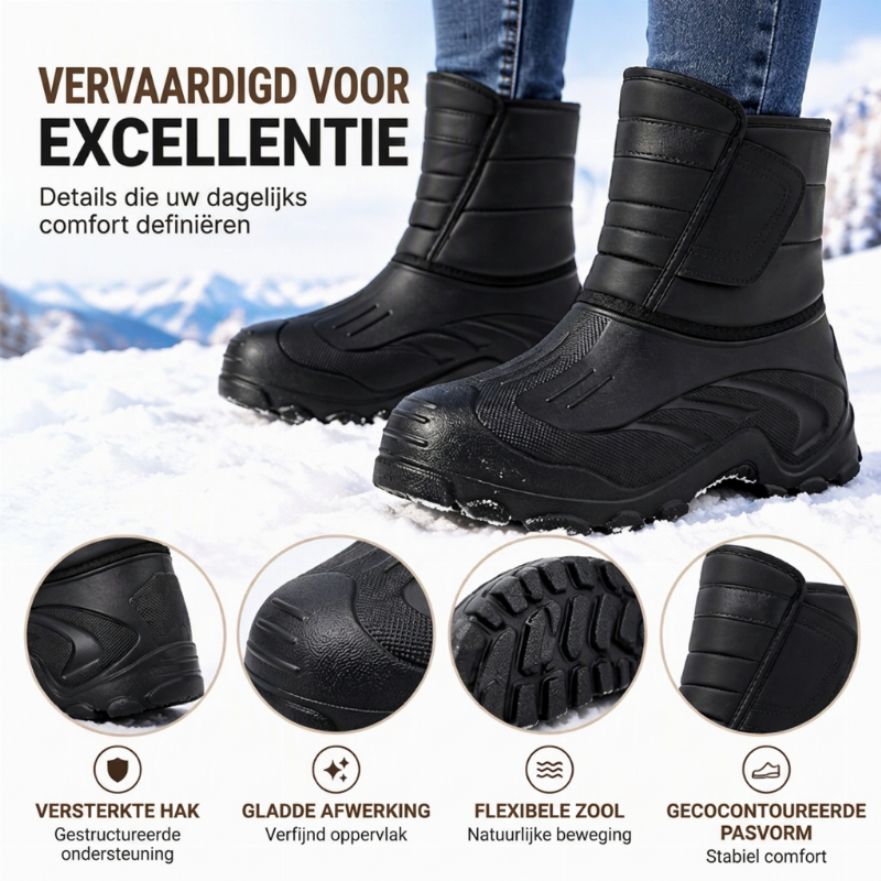 💋Geniet van een 30-daags probleemloos retourbeleid!✅️❄️Unisex Pluche Gevoerde Waterdichte Snowboots