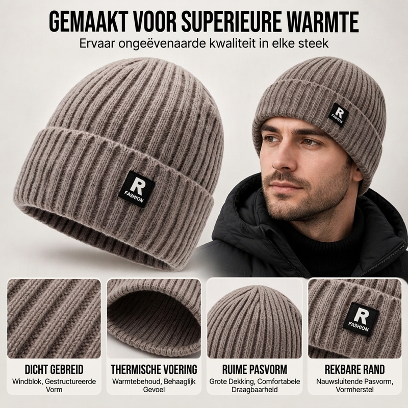 🙌 70% herhaalaankooppercentage🎩Warme slouchy gebreide schedelmuts voor heren