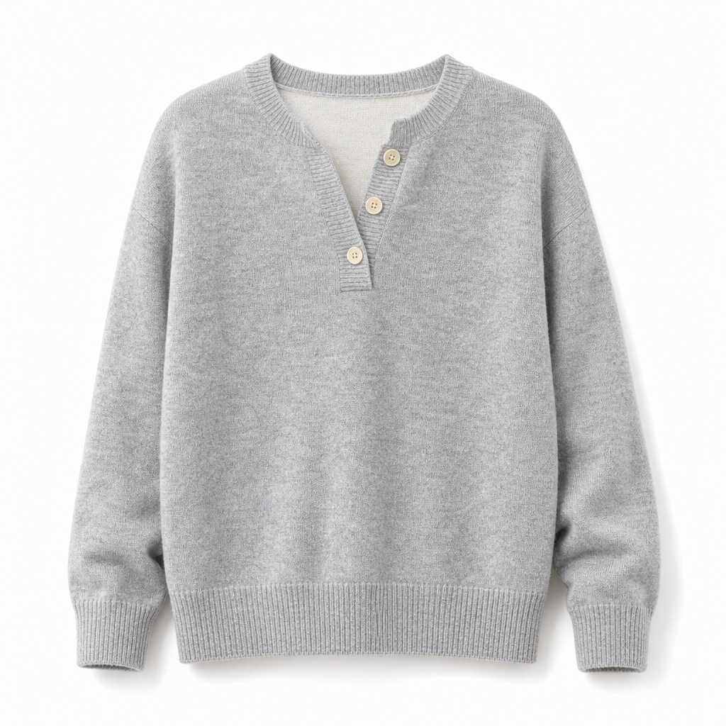 🙌 70% herhaalaankooppercentage🔥🔥Casual Mock Two-Piece V-hals Gebreide Trui met Knopdetails
