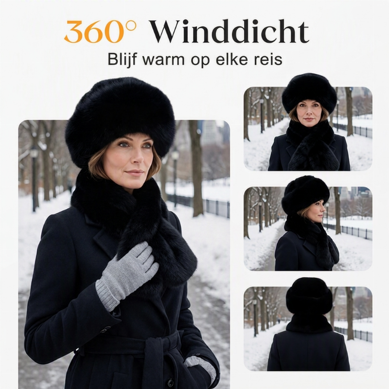 📢📢50% korting!!!🎉✨Winter pluche verdikte sjaal en muts warme set
