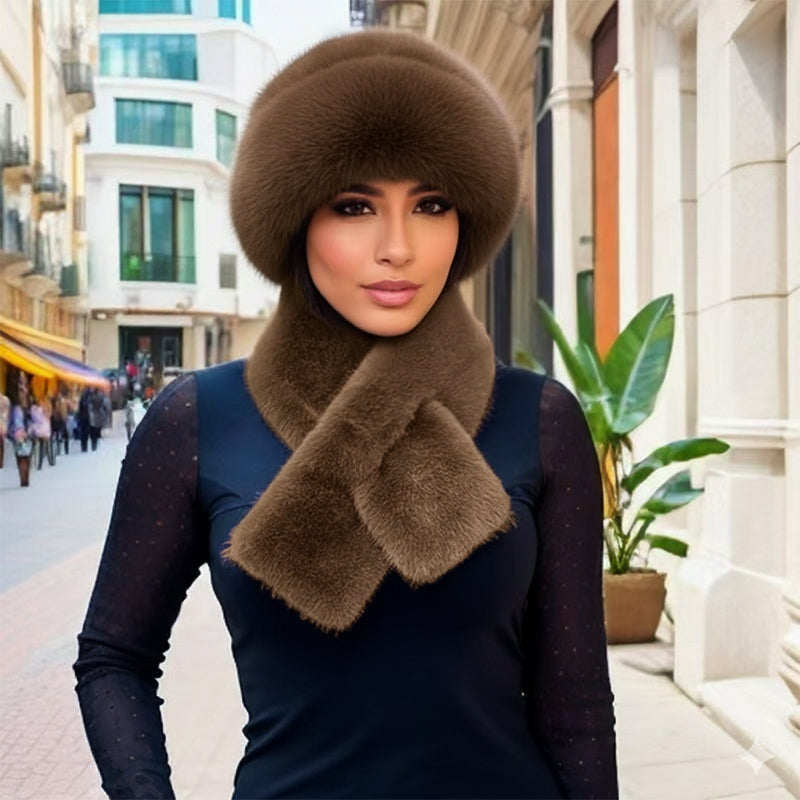 📢📢50% korting!!!🎉✨Winter pluche verdikte sjaal en muts warme set