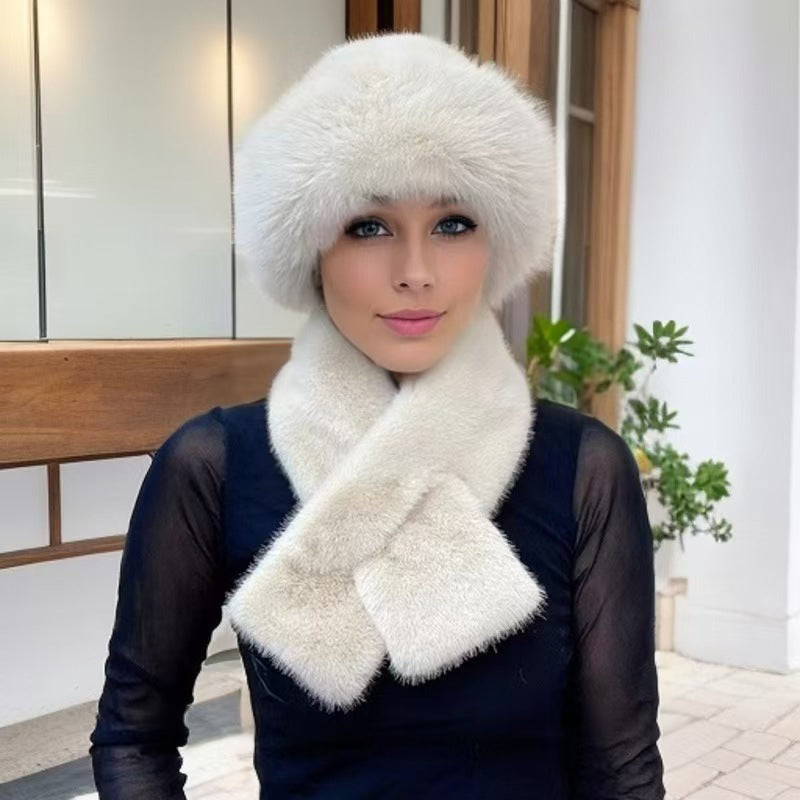 📢📢50% korting!!!🎉✨Winter pluche verdikte sjaal en muts warme set