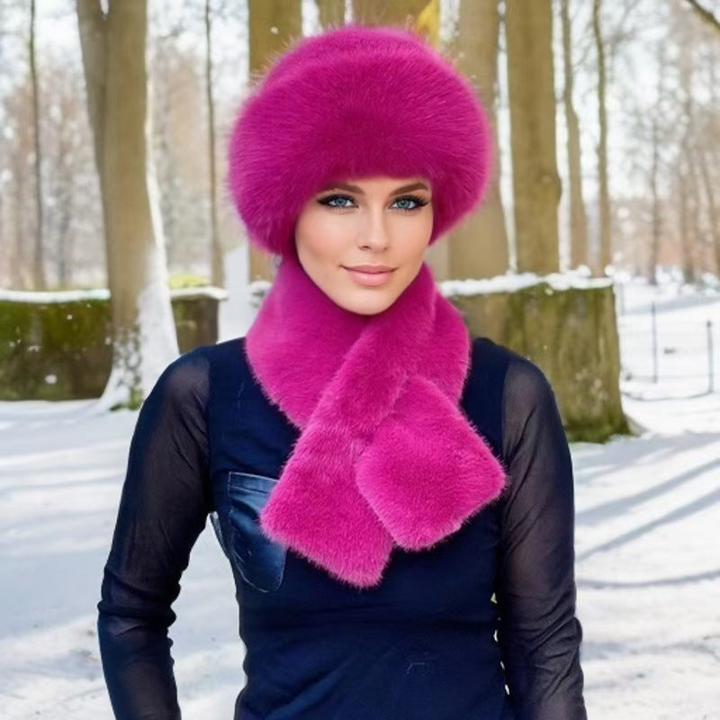 📢📢50% korting!!!🎉✨Winter pluche verdikte sjaal en muts warme set