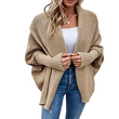 ✨Dames Batwing Mouwen Dikke Gebreide Vest, Losse Warm Gebreide Knoopvest🧶