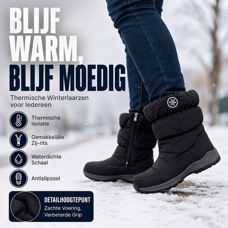 🤩 Haal het vandaag nog voordat het uitverkocht is!👇🎁Dames Winter Halfhoge Anti-slip Sneeuwlaarzen