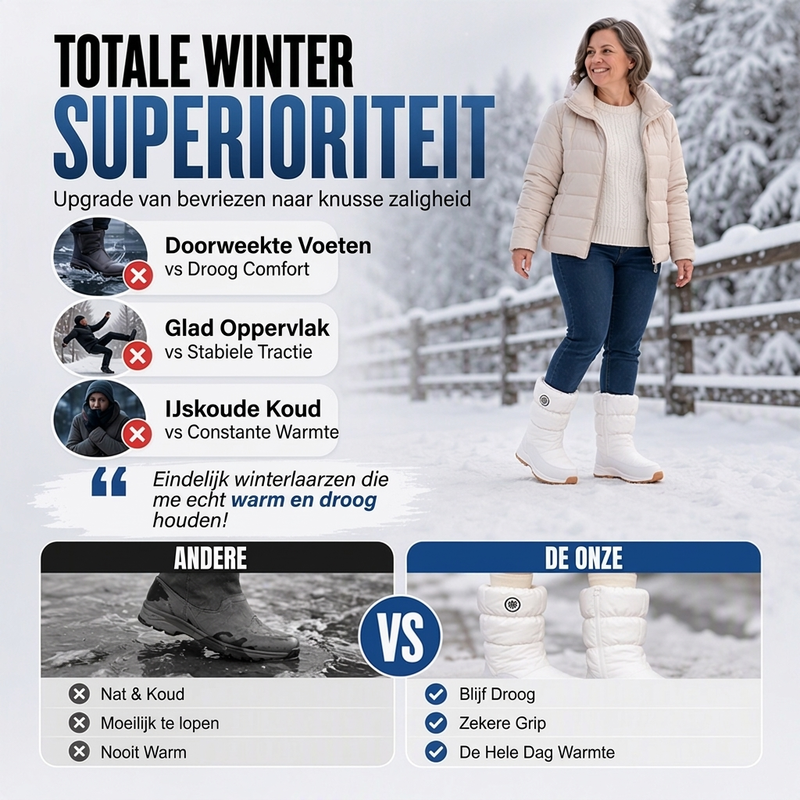 🤩 Haal het vandaag nog voordat het uitverkocht is!👇🎁Dames Winter Halfhoge Anti-slip Sneeuwlaarzen