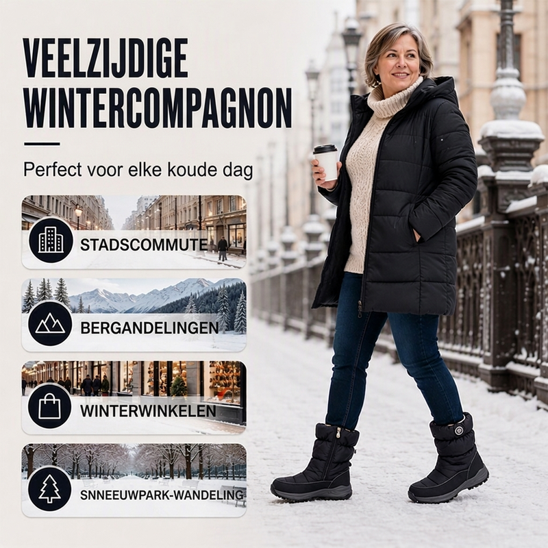🤩 Haal het vandaag nog voordat het uitverkocht is!👇🎁Dames Winter Halfhoge Anti-slip Sneeuwlaarzen