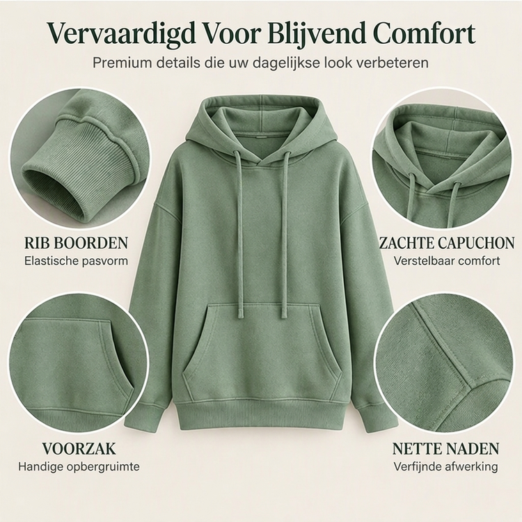 🎁🎁Opruimingsuitverkoop🔥Casual oversized hoodie met trekkoord voor dames