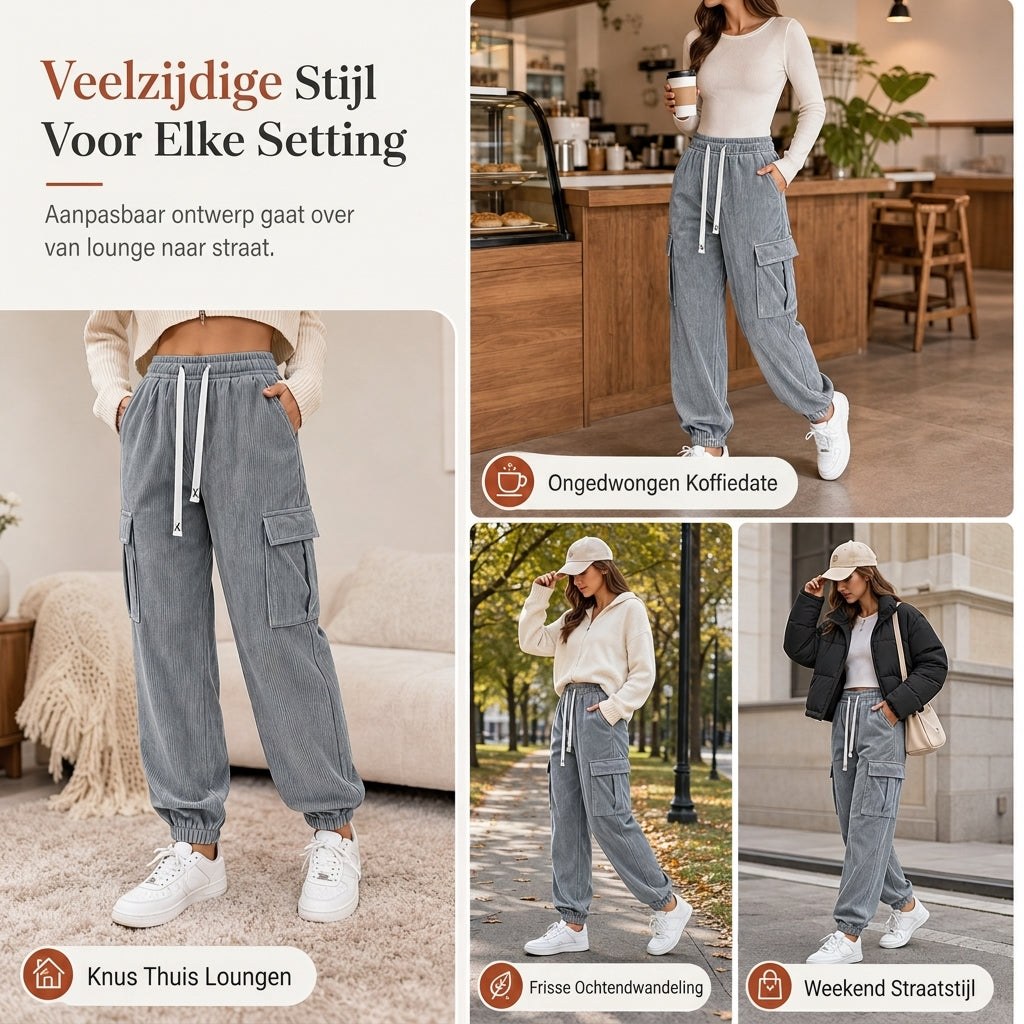 🚀Bespaar nu tijd & geld!😍Casual corduroy joggingbroek voor dames