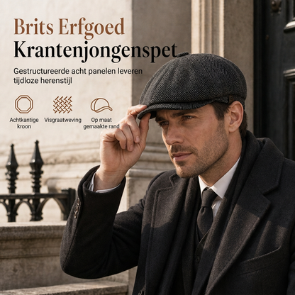 🚀Bespaar nu tijd & geld!😍Vintage Britse stijl Newsboy-cap voor heren en dames Klassieke casual platte cap Octagonaal beret-hoed