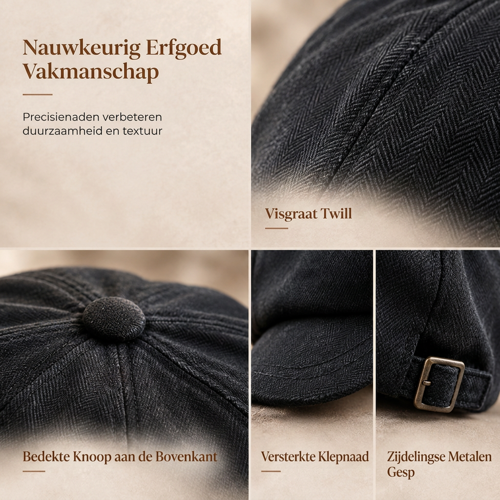 🚀Bespaar nu tijd & geld!😍Vintage Britse stijl Newsboy-cap voor heren en dames Klassieke casual platte cap Octagonaal beret-hoed