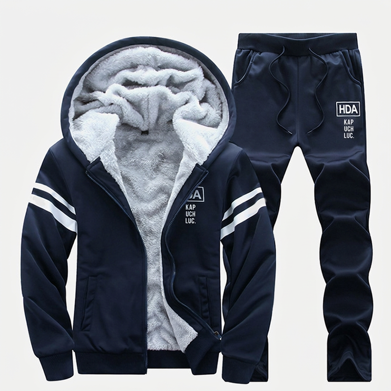 💋Geniet van een 30-daags probleemloos retourbeleid!✅️Heren Verdikte Capuchontrui & Broek Set