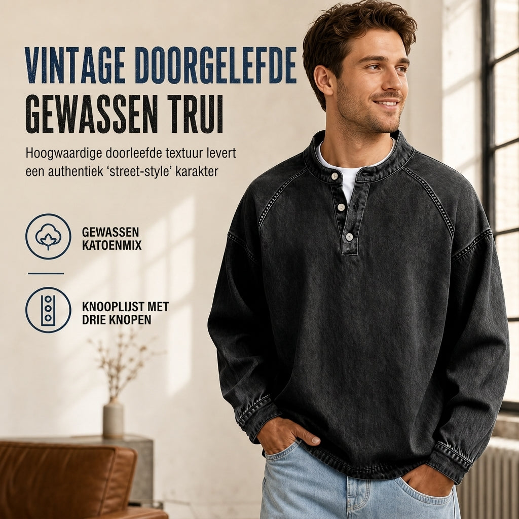 🔥Gratis verzending✈️Heren vintage casual losvallend sweatshirt