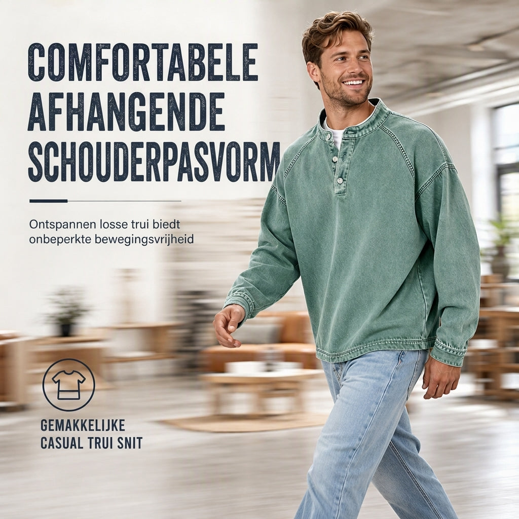 🔥Gratis verzending✈️Heren vintage casual losvallend sweatshirt